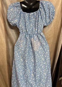 Floral Sun Dress with puffy sleaves