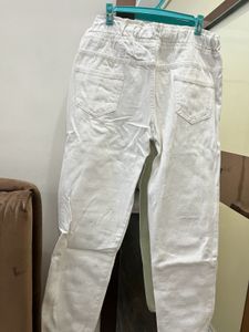 Chic White Denim Pant