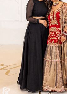 Elegant Black Sequin Lehnga Dupatta
