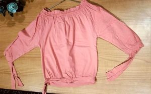 Pink Crop Top For Girls