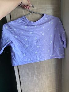Cute Lavender Crop Top