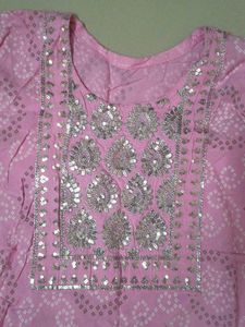 Pink Printed Kurta