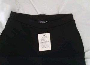 Black Scuba Wide Leg Pants