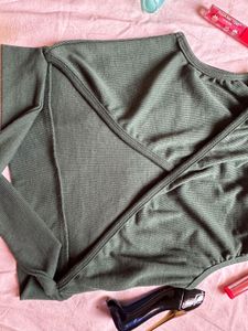 Savana Green Backless Top