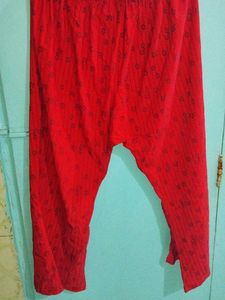 Red Floral Pant