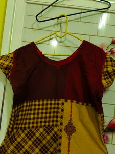 Red Kurta And Dupatta Set