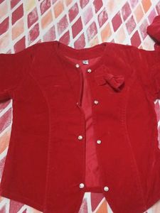 Cute Red Velvet Girl&#39;s Jacket