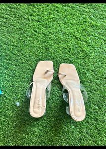 Nude Transparent Heels For Women