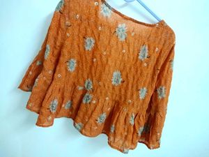 Floral Tie-Front Top