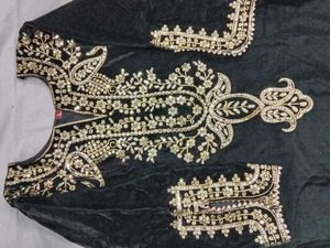Velvet Embroidered Salwar Kameez