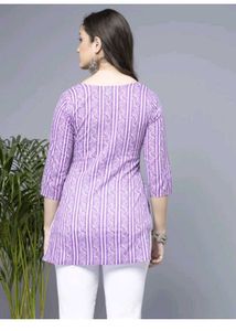 Printed pure cotton straight kurti