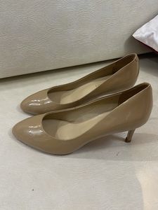 Beige Pointed Toe Heels