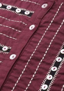 Sangria Asymmetric Burgundy Cordset