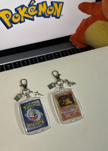 Mini Pokemon Trading Card Keychain