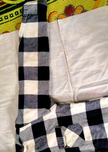 Black And White Square Printed Shirt
