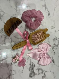 combo💘Coquette Hair Brush Pink 🎀🌷