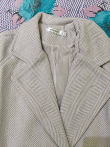 Beige Double Breasted Coat