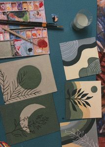 5 Canvas Set Boho Wall Art