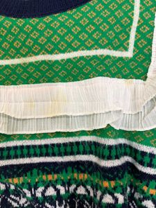 Patterned Knit Sweater Top - Bust 34 - 40