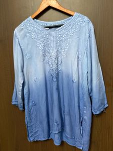 Blue Embroidered Kurta