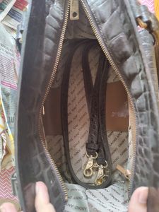 Original DKNY Crocodile Skin Bag In Chocolate Brow