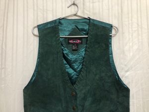 Quarters Green Leather Vest