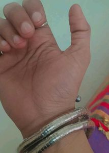 Unique Silver Bangle with Blue Stone