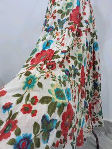 Floral Print Midi Skirt
