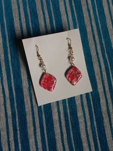 Red Diamond Earrings