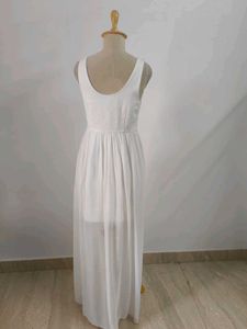 Elegant White Ethnic Gown