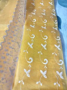 💛Elegant Yellow Saree