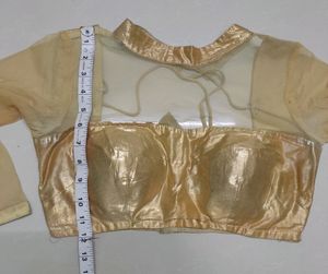 Beautiful Golden Net Designer Blouse