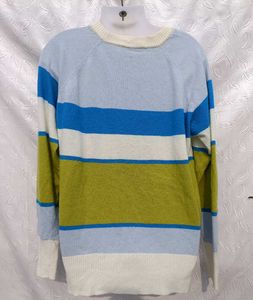 Unisex Imported Striped Knit Sweater