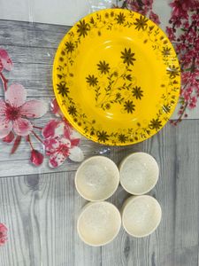Yellow Floral Melamine Set