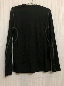 5 star Black Long Sleeve T Shirt