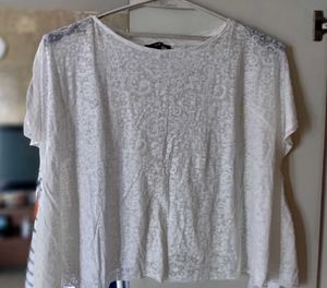 White Printed Top