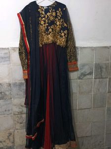 Anarkali With Net Dupatta