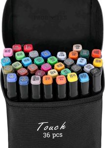 36 Colors Double Tip Marker Set &amp; 6 Pcs Design Pen