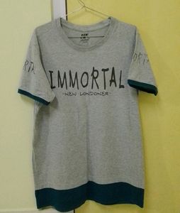 GREY PRINTED T-SHIRT