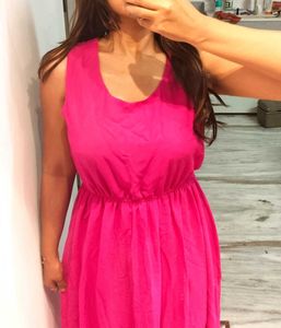 Stylish Fuschia Pink Gown Dress