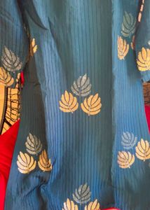 Elegant Teal blue  Embroidered Kurta set