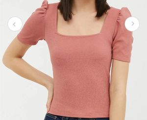 Cute Pink Ruffle Sleeve Top