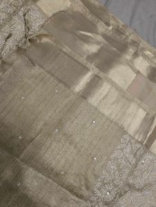 Dhakai Kora Silk Embroidered Saree