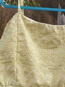 Embroidery Green Top