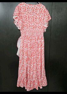 Ruffle Sleeves Midi Dress