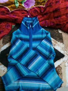 Striped Blue Knit Sweater