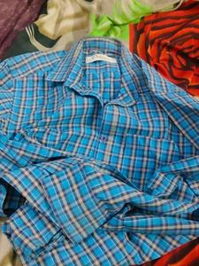 Blue Checkered Casual Shirt