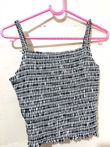 Checked Crop Top