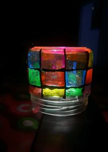 Set of 6 Hand Painted lamps Candle Holder
