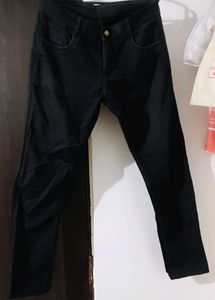 Men Casual Black Straight Fit Jeans